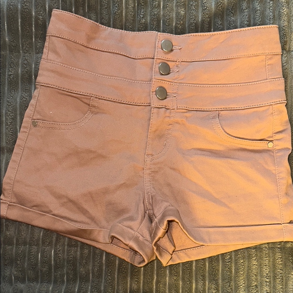 Love, Fire High-Waisted Blush Shorts